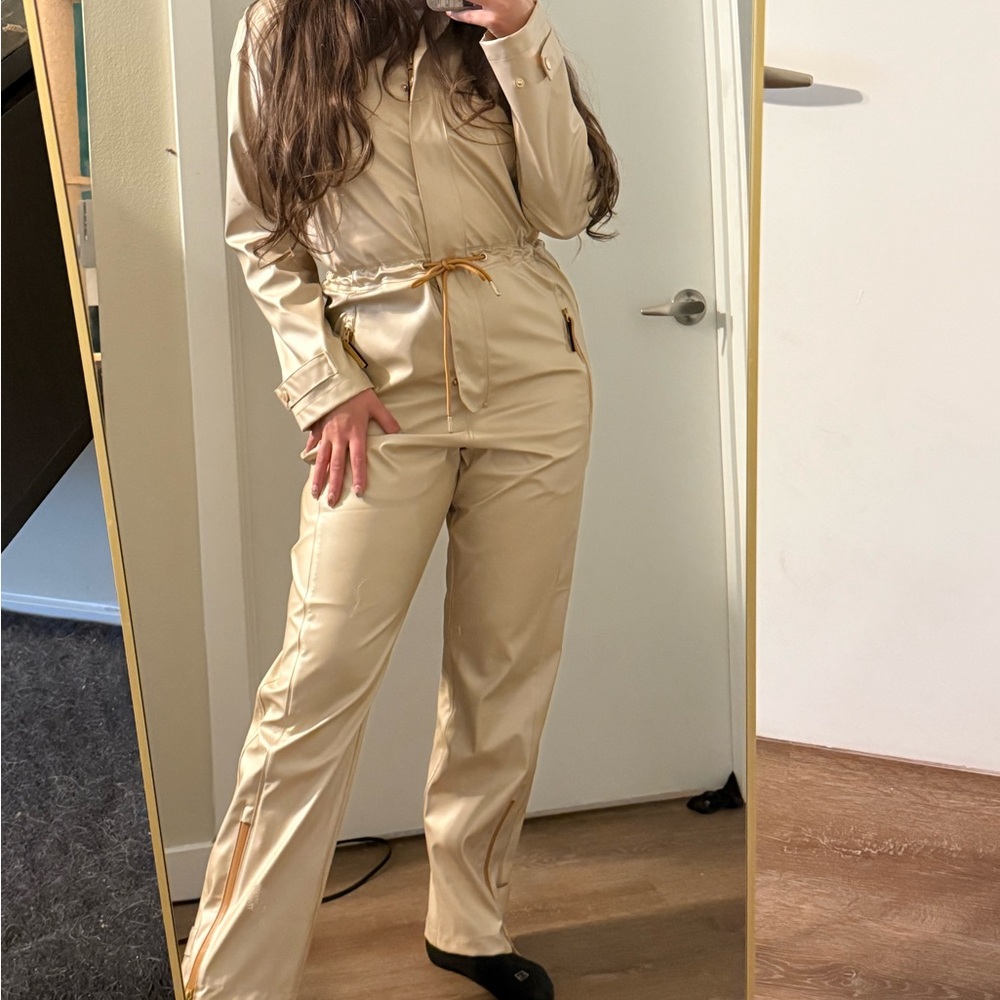 ilse jacobsen rain one piece jumpsuit RAIN162R Gold NWT